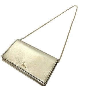 Christian Louboutin W Boudoir Chain ​​belt Nappa Silk Shoulder Bag Gold